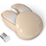 Playrab Mofii Wireless Mouse Renkli Tavşan Tasarım Kablosuz Sessiz Bilgisayar Notebook Laptop Için Fare USB Nano Receiver Mouse Tak Çalıştır 9.2cm x 6cm - Kahverengi