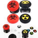 Playrealm FPS Thumbstick Extender x 2 & Baskı Kauçuk Silikon Kavrama Kılıfı x 4 Xbox Serisi X/S ve Xbox One Kumandası için (Yol Siyah ve BiyoH Kırmızı)