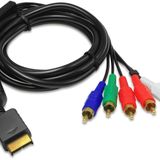 PlayStation 3 ve PlayStation 2 YUV Component bileşenler için AV kablo 1,5 metre, altın kaplama – televizyon, monitör, projektör – PS2 ve PS3 – Eaxus
