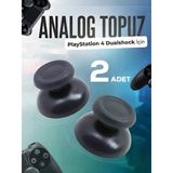 Playstation 4 Dualshock Uyumlu Analog Topuz 2 Adet Başlık Ps4 Kol Yedek Parça Siyah
