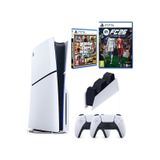 Playstation 5 Slim +2.kol Dualsense +şarj İstasyonu +ps5 Fc26 + Gta V