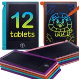 Playtapus Party Favor Çocuklar için Mini LCD Yazı Tableti, 12'li Paket - 4,5 inç Mini Çizim Tahtası, Eskiz ve Karalama Yapan Çocuklar İçin Eğlenceli ve Eğitici. Mükemmel hediye çantası ve hediye çantası