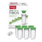 Playtex Baby™ Silikon PODS® Anne Sütü Saklama Kapları & Nurser Biberon Uyumlu - Doğrudan Sağım ve Saklama, Dondurucu Uyumlu, Anti-Kolik Tasarım, 118 ml, 6lı Paket, 0+ Ay, 2 Adet Pompa Adaptörü ile