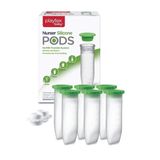 Playtex Baby™ Silikon PODS® Anne Sütü Saklama Kapları & Nurser Biberon Uyumlu - Doğrudan Sağım ve Saklama, Dondurucu Uyumlu, Anti-Kolik Tasarım, 178 ml, 6lı Paket, 3+ Ay, 2 Adet Pompa Adaptörü ile