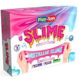 PLAYTOYS DIY Slime Hazırlama Seti, Metalik Parlak Slime Kiti, STEM Destekli Duyusal ve Yaratıcı Oyuncak, 3+ Yaş Çocuklar İçin