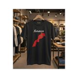 playwear Bol Kalıp Fas Haritalı Tişört Tasarım Baskılı T-shirt