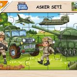 Playwood 23.5x33.5 cm Asker Seti Ahşap Eğitici Puzzle