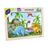 Playwood 23.5x33.5 cm Dinazorlar Dünyası Ahşap Eğitici Puzzle