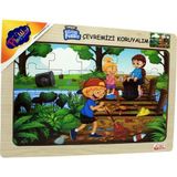 Playwood 23,5x33,5 cm Çevremizi Koruyalım Ahşap Eğitici Puzzle