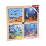 Playwood Ahşap Eğitici 4 Lü Puzzle Deniz Altı Ony344
