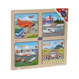 Playwood Ahşap Eğitici 4Lü Puzzle Havaalanı Ony346