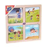 Playwood Ahşap Eğitici Puzzle Gezegenler - Denizaltı - Spor Dalları - Hava Alanı