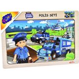 Playwood Ahşap Eğitici Puzzle / Polis Seti