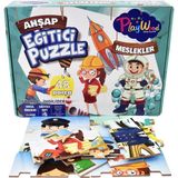 Playwood Ahşap Puzzle Eğitici Geliştirici Oyuncak Ahşap Puzzle Meslekler Ahşap Yapboz Meslekler