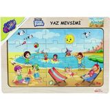 Playwood Ahşap Yaz Mevsimi Eğitici Puzzle