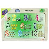Playwood Ony-113 Ahşap Eğitici Harfler Rakamlar 20 Parça Puzzle