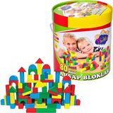 Playwood Renkli Ahşap Bloklar 80 Parça