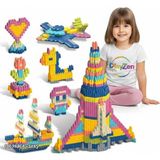 PlayZen Constructo Stem 100 Parça - Eğitici Oyuncak Yapı Oyuncağı Montessori Zeka Oyunu Yapı Taşları Seti