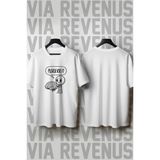 Please Use It Baskılı Geniş Kalıp Unisex Bisiklet Yaka Tshirt - Beyaz - M