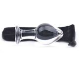 PleasureBox Seks Oyuncağı, Şehvetli Cam, Yapay Penis, Anal Tıkaç, Prostat Masajı Aleti, 9,5 cm, Büyük Tıkaç