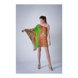PleasureOfSilk Amazontastik İpek Mini Elbise Renkli S/M