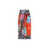 PleasureOfSilk Cool Zebra Saf Pamuk Pareo kırmızı Standart