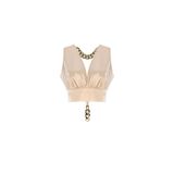 PleasureOfSilk Party Chic İpek Bluz ekru S/M