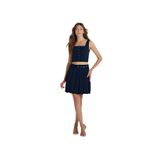 PleasureOfSilk Posilk Bustiyer Etek Takım lacivert L