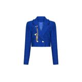 PleasureOfSilk Tüvit Crop Ceket saks M