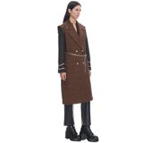 PleasureOfSilk Vest Or Coat Yün Ceket Ve Yelek Kahverengi S