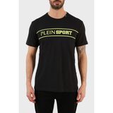 Plein Sport Logolu Bisiklet Yaka Pamuklu Erkek T-Shirt TIPS101IT99 - Siyah