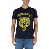 Plein Sport Logolu Bisiklet Yaka Pamuklu T Shirt Erkek T SHİRT TIPS113IT85