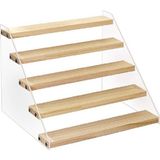 Pleksi Ahşap Merdiven Stant (Farklı Kat Seçenekleri Mevcuttur) - 5 Katlı