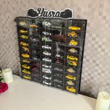 Pleksi Kapak 1/64 Hot Wheels Uyumlu 50 Araç Oyuncak Araba Rafı