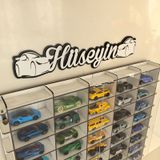 Pleksi Kapak 1/64 Hotwheels Uyumlu 50 Araç Oyuncak Araba Rafı