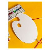 Pleksi Marketi PLEKSİ BEYAZ OVAL RESİM PALETİ --20X30CM--
