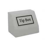 Pleksi Tip Box - Bahşiş Kutusu (Small, Buz Beyaz)
