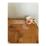 Pleksiglass Pleksi Bardak Altlığı (6 adet)