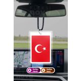 Pleksinova Türk Bayrağı Araba Süsü Dikiz Aynası Süsü