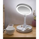 plentiful 10X Büyütme Çift Taraflı Makyaj Ayna Katlanabilir 21 LED Işıklı Makyaj Aynası USB Kablo