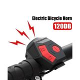 Plentiful 120 dB USB Şarjlı Elektrikli Bisiklet Kornası ve Anti Hırsızlık Alarm Zili Scooter Uyumlu