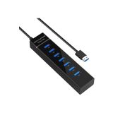 plentiful 7 Port Usb Çoğaltıcı USB 3.0 Hızlı Aktarım 1 Metre Kablo Usb Hub Çoğaltıcı