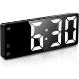 plentiful Aynalı Alarm Saat Takvimli Termometre Led Dijital Modern Masa Saati