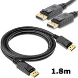 Plentiful Displayport To Displayport Kablosu Dp To Dp Bağlantı Kablosu 1.8m - Siyah