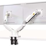 Plentiful Nb F160 Beyaz 17-27" Çift Kol Monitör Tutucu 2-9 kg Amostisörlü Vesa Monitör Standı
