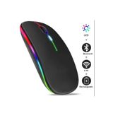 Plentiful Rgb Işıklı Şarjlı Kablosuz 2.4g+Bluetooth Mouse Sessiz Siyah