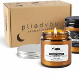 pliadvbu 2 Paket Kokulu Mumlar, Ev Kokulu Uyku Kavanoz Mumları, Stres Giderme ve Uykuyu Teşvik Etmek için Kokulu Mum Seti, Kadınlar ve Erkekler için Mum Hediyeleri