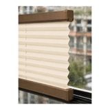 PLİSANSS Plise Perde (KREM KUMAŞ + BRONZ PROFİL KASA) Cam Balkon Perdesi