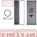 Plise Akordiyon Sineklik En:0-100 X Boy:0-240 Tüm Kapı Çeşitleri