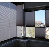 Plise Katlanır Cam Balkon Perdesi - Ofis Perdesi - Mutfak Perdesi - Salon Perdesi Antrasit - 40 x 100 cm